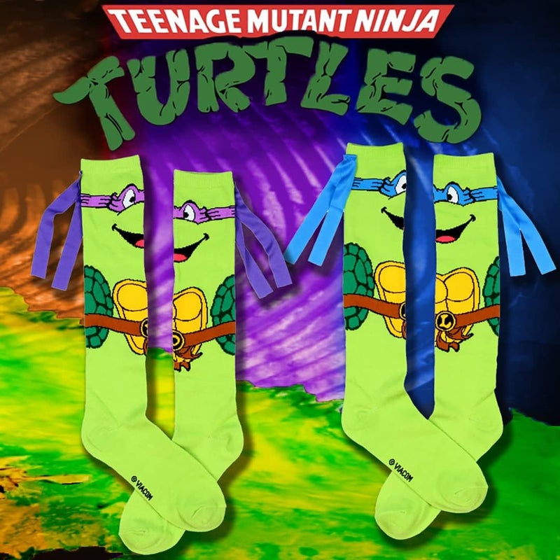 Bio World Teenage Mutant Ninja Turtles Character Mask Knee High Socks - Image 4